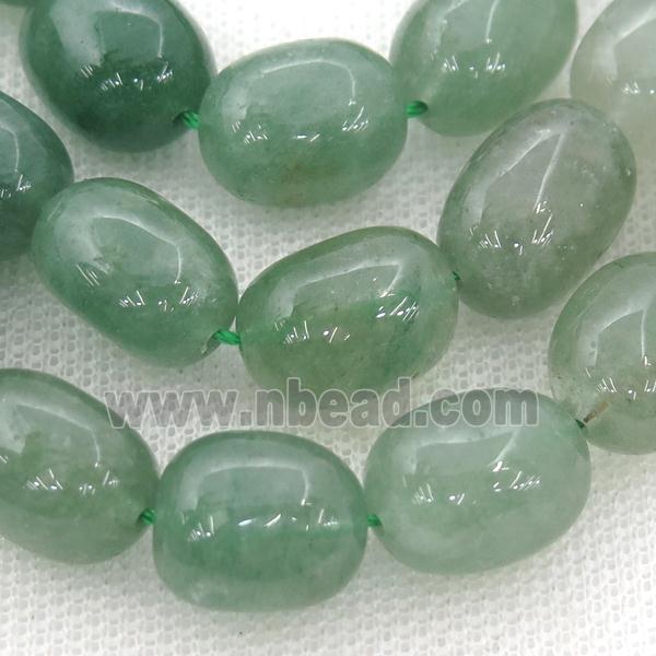 green Strawberry Quartz nugget beads, freeform