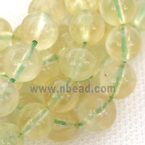 Olive Zoisite Quartz Beads Smooth Round