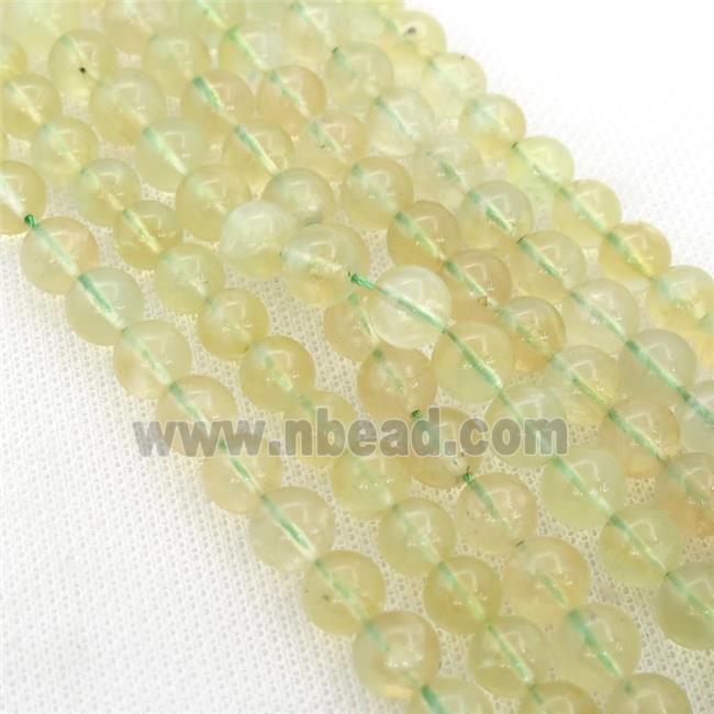 Olive Zoisite Quartz Beads Smooth Round