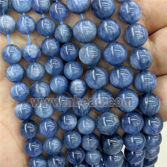 blue Kyanite Beads, round, AA-grade