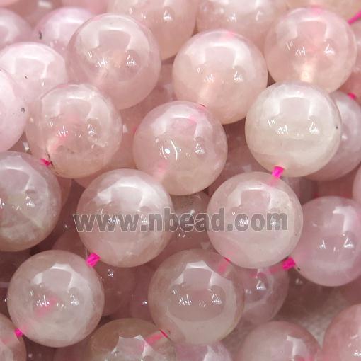 Madagascar Rose Quartz Beads, round, pink