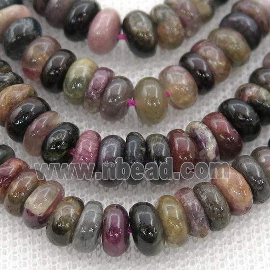 Tourmaline rondelle Beads, multicolor