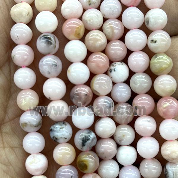 pink Opal Beads, round, B-grade