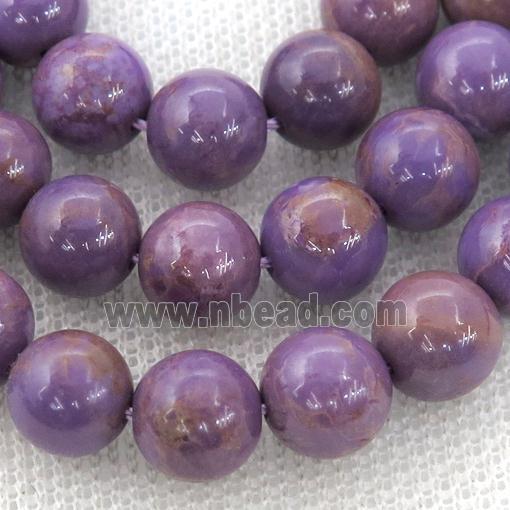 purple Lepidolite Beads, round