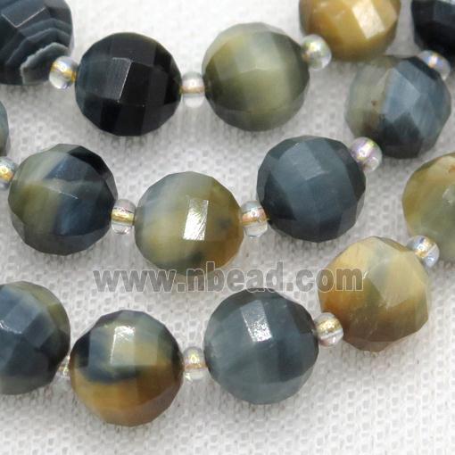 fancy Tiger eye stone lantern beads