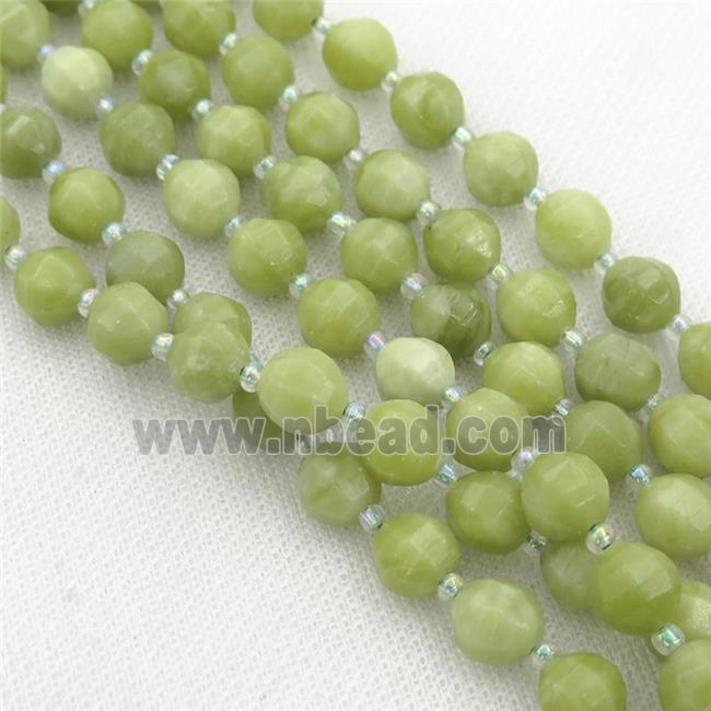 olive Chrysoprase lantern beads