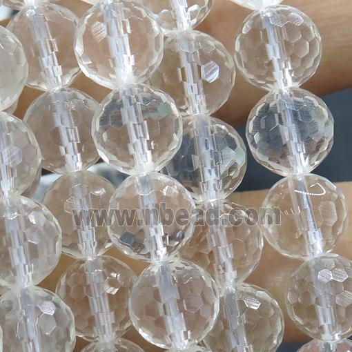 Clear Quartz Beads, faceted round