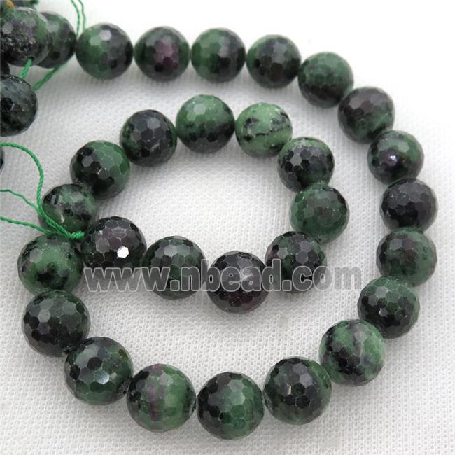 ruby Zoisite Beads, faceted round