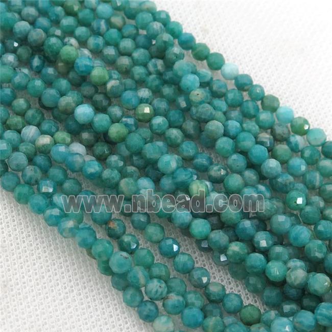 green Russian Amazonite Beads, faceted round