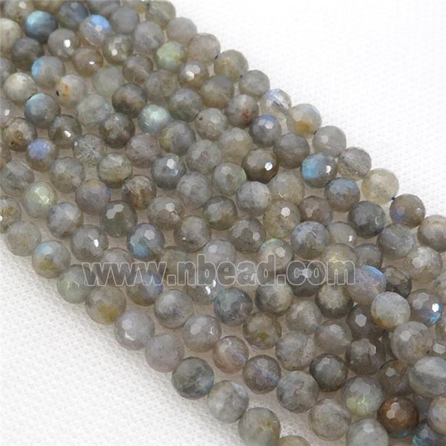 Labradorite Beads, faceted round, B-grade