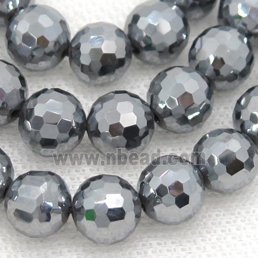 Terahertz Stone Beads, faceted round