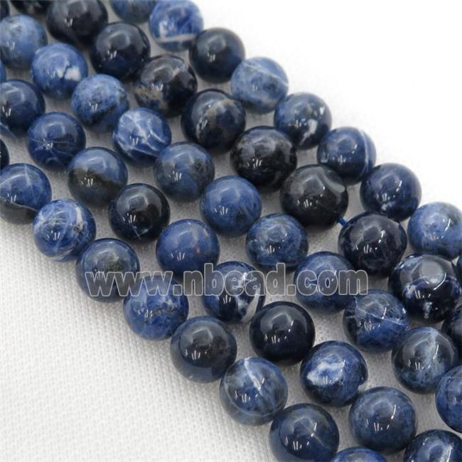 Blue Sodalite Beads, round