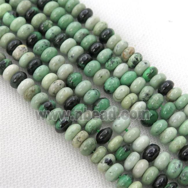 South African garnet Hydrogrossular rondelle Beads, green