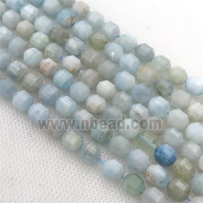 blue Aquamarine bullet beads