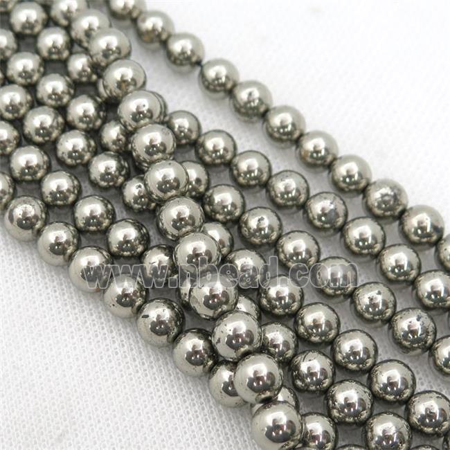 round Pyrite Beads