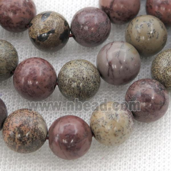 red Chohua Jasper Beads, round