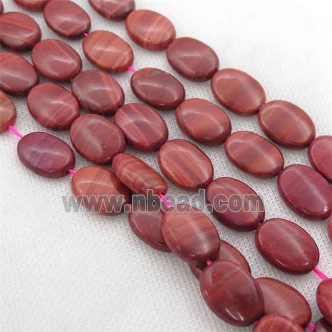 red Brazilian Rhodonite Beads, oval