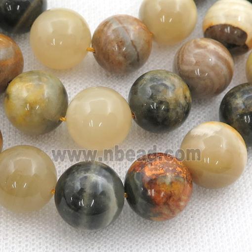 Natural Indonisia Bumblebee Jasper Beads Smooth Round