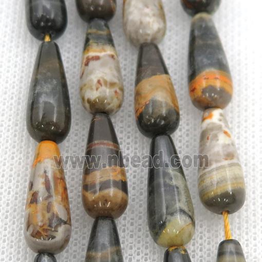 Bumblebee Jasper teardrop beads