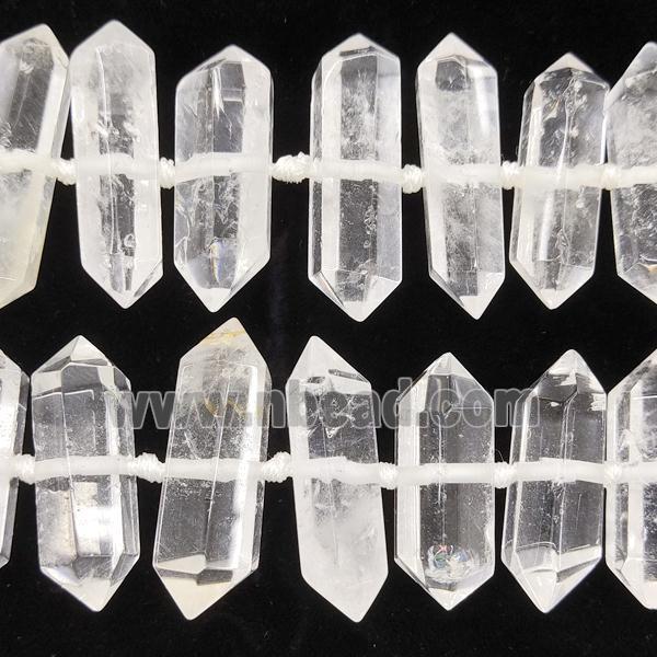 Clear Quartz bullet beads