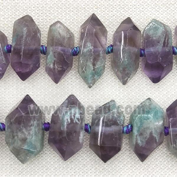 Amethyst bullet beads