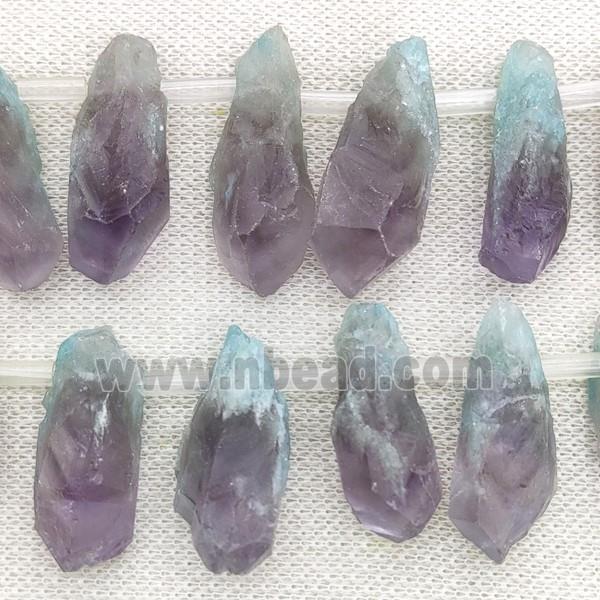 Amethyst freeform beads, topdrilled