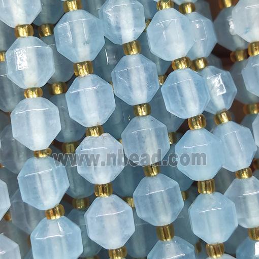 lt.blue Jade bullet beads