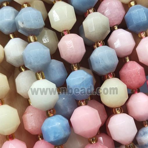 mixed Jade bullet beads