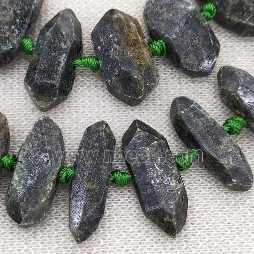 black Tourmaline Beads, arrowhead