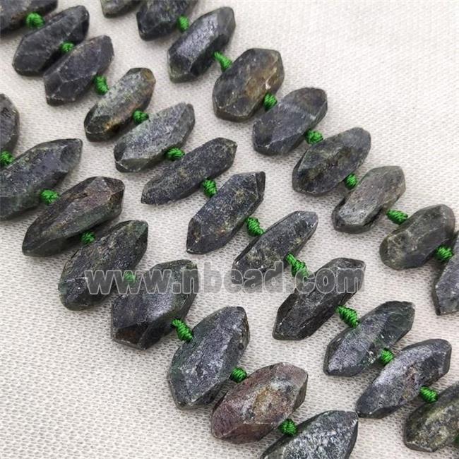 black Tourmaline Beads, arrowhead