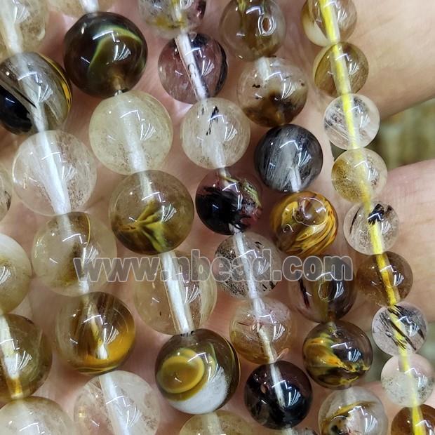 Fire Quartz Beads, round