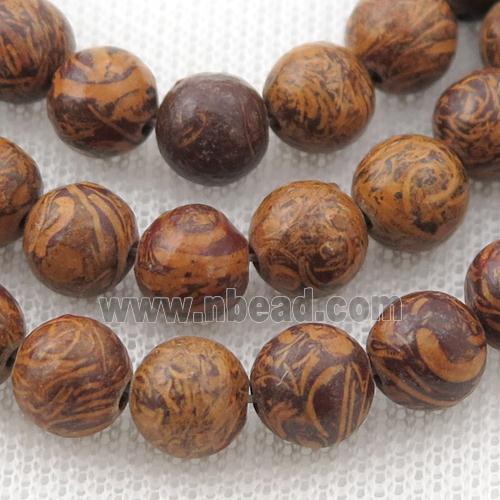 yellow Oak Jasper Beads, round