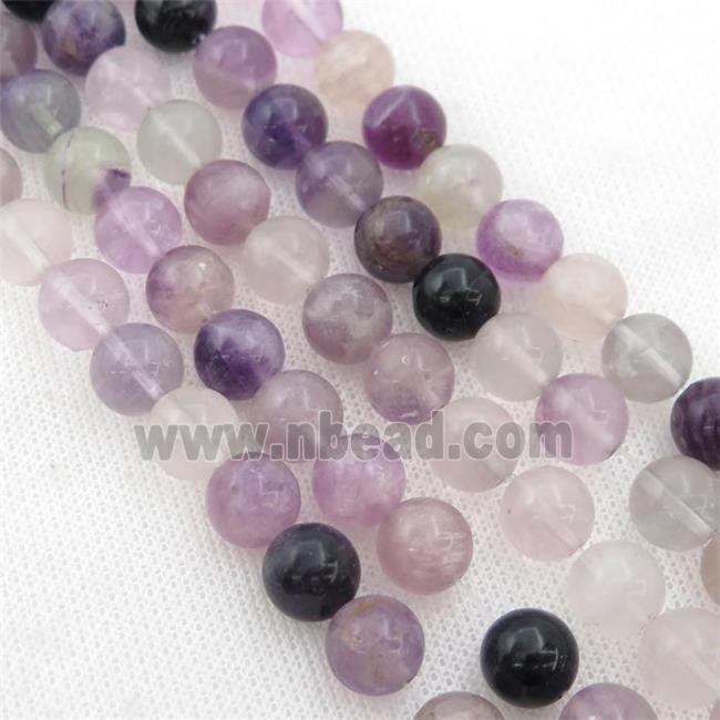 purple Fluorite Beads smooth round