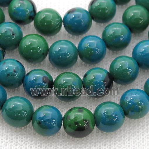 round Azurite Beads, dye