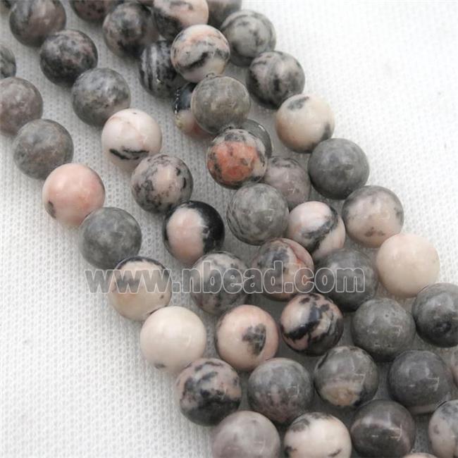 pink Zebra Jasper Beads, round