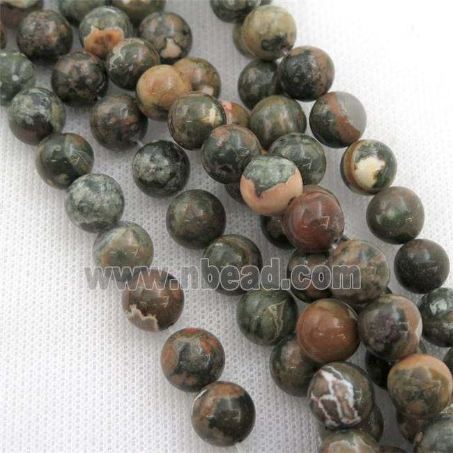 green Rhyolite Beads, round