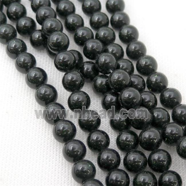 Green SandStone Beads Smooth Round