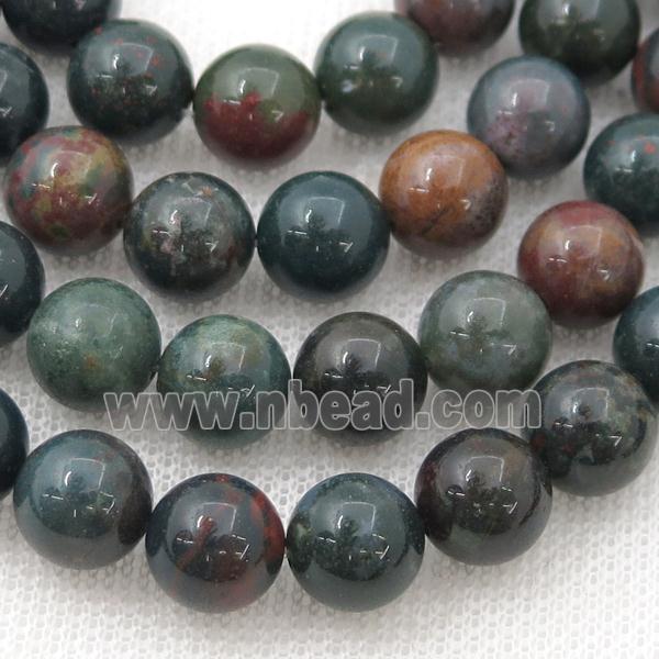 BloodStone Beads Smooth Round