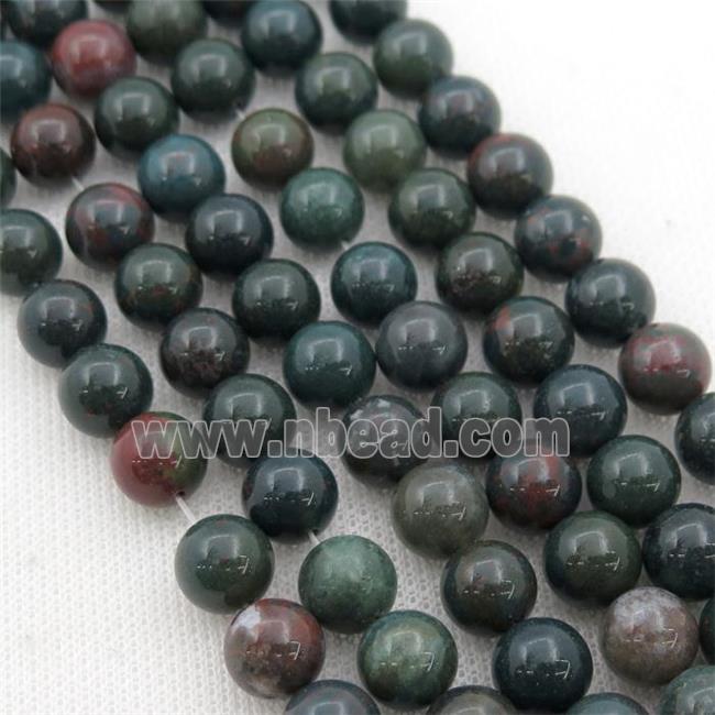 BloodStone Beads Smooth Round