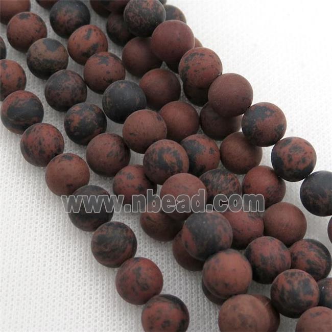 round Autumn Jasper Beads, matte