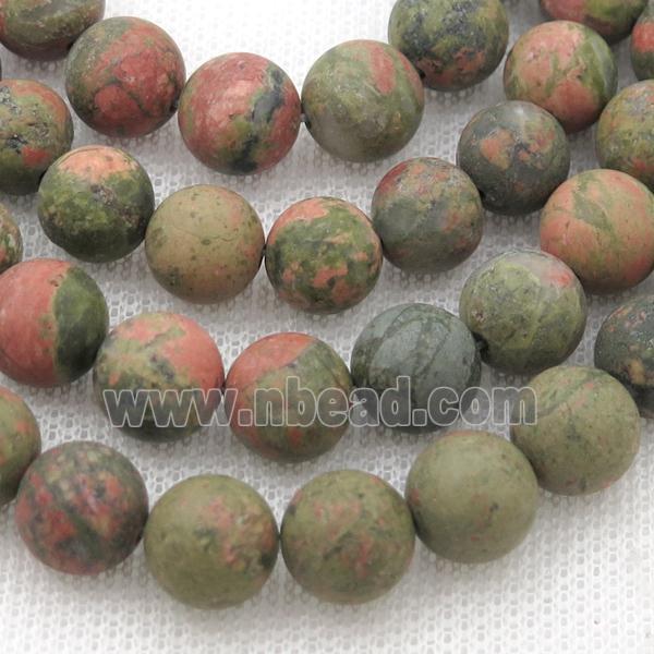 matte Unakite Beads, round