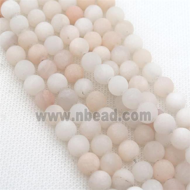 round Pink Aventurine Beads, matte