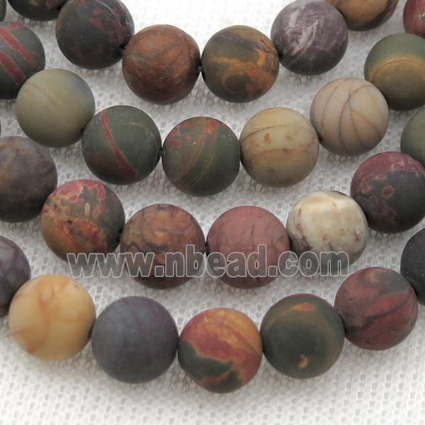 Picasso Creek Jasper Beads Multicolor Round Matte