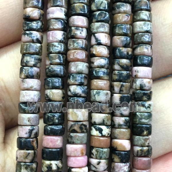 pink Rhodonite heishi beads