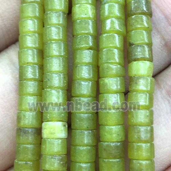 Lemon Jade heishi beads