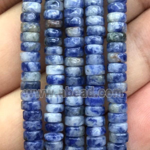 blue spot dalmatian Jasper heishi beads