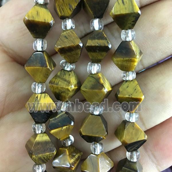 Tiger eye stone bicone beads