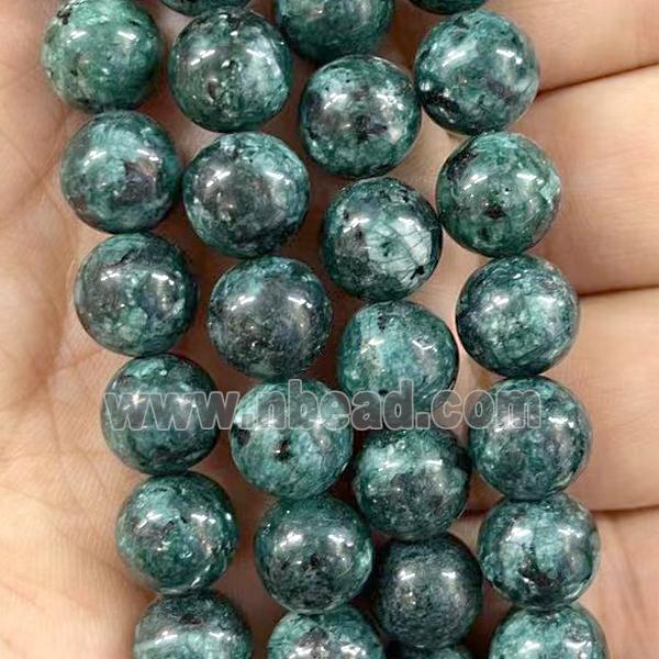 round Marble Beads, green dye