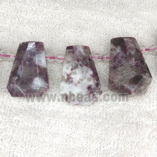 Tourmaline teardrop beads, top-drilled