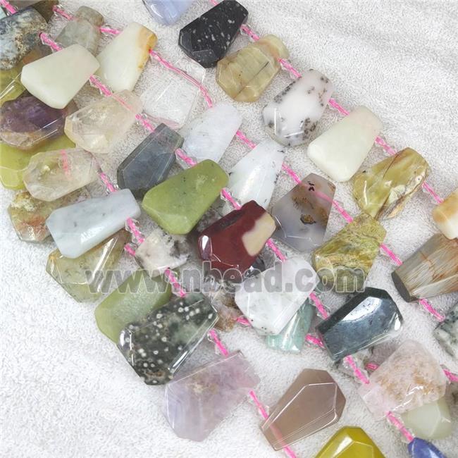 mix Gemstone teardrop beads, top-drilled